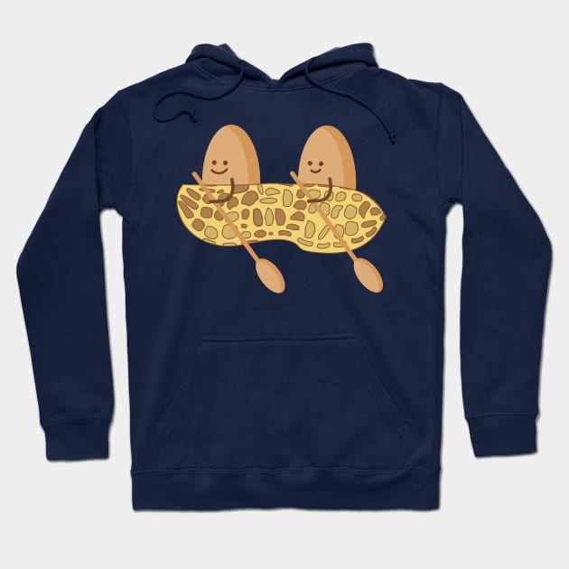 Funny peanuts in the paddle boat Hoodie by spontania